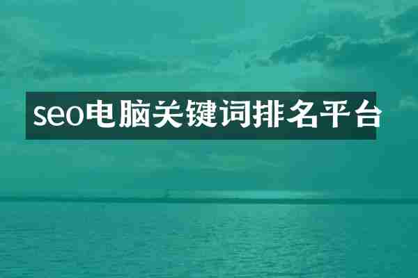 seo电脑关键词排名平台
