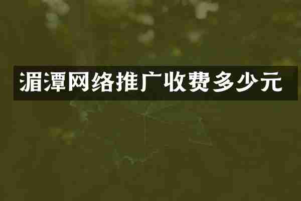 湄潭网络推广收费多少元