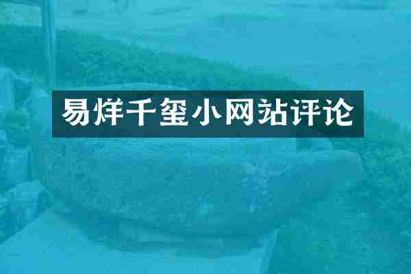 易烊千玺小网站评论