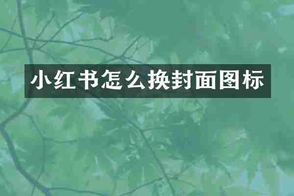 小红书怎么换封面图标