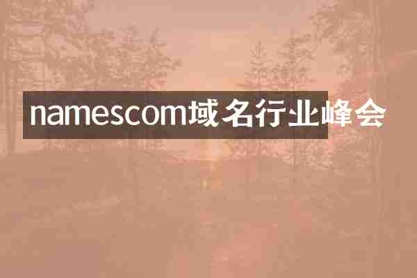 namescom域名行业峰会
