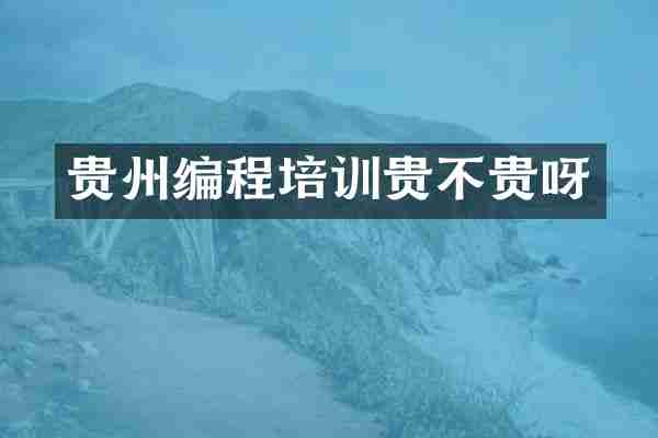 贵州编程培训贵不贵呀