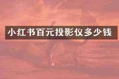 小红书百元投影仪多少钱