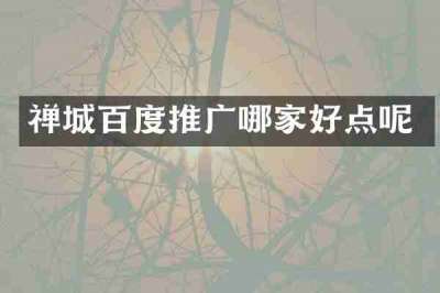 禅城百度推广哪家好点呢
