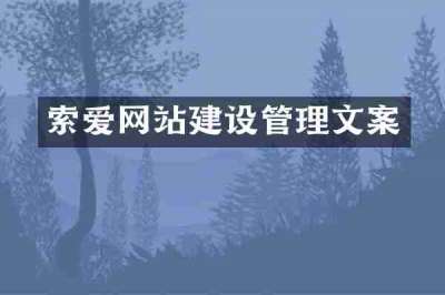 索爱网站建设管理文案