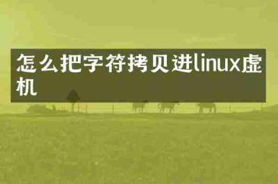 怎么把字符拷贝进linux虚拟机