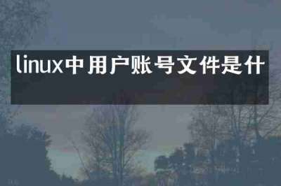 linux中用户账号文件是什么