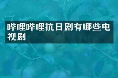哔哩哔哩抗日剧有哪些电视剧
