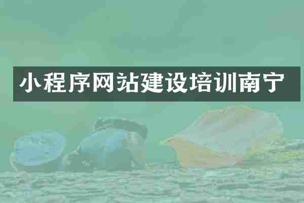 小程序网站建设培训南宁