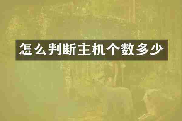 怎么判断主机个数多少