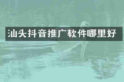 汕头抖音推广软件哪里好