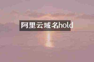 阿里云域名hold