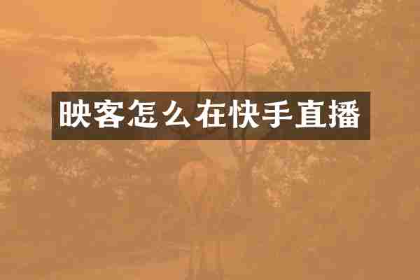 映客怎么在快手直播