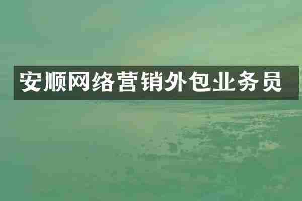 安顺网络营销外包业务员