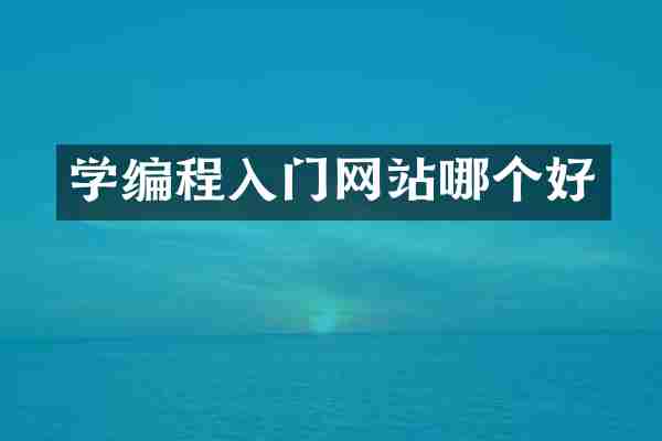 学编程入门网站哪个好