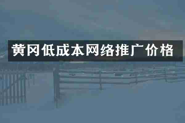 黄冈低成本网络推广价格