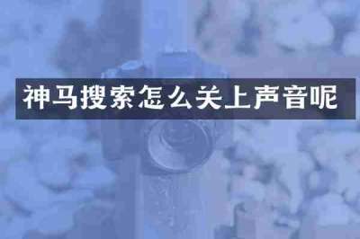 神马搜索怎么关上声音呢