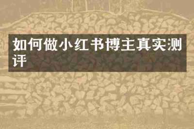 如何做小红书博主真实测评