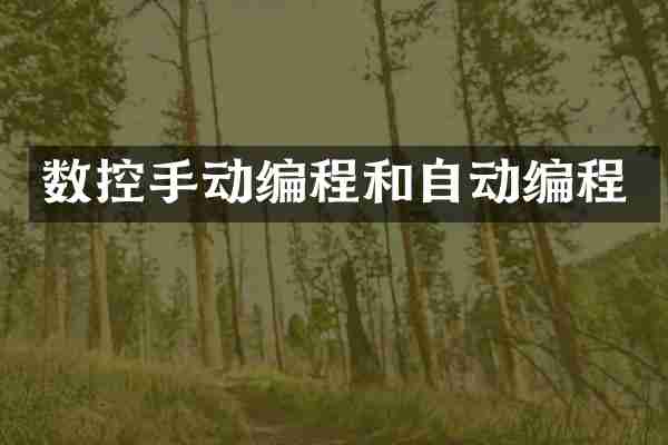 数控手动编程和自动编程