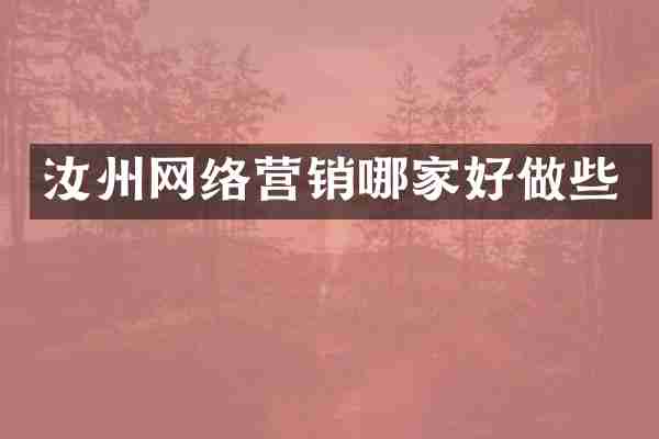汝州网络营销哪家好做些