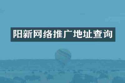 阳新网络推广地址查询