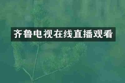 齐鲁电视在线直播观看