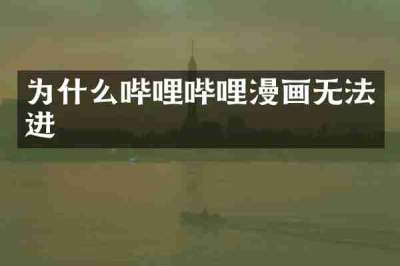 为什么哔哩哔哩漫画无法进