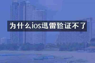 为什么ios迅雷验证不了