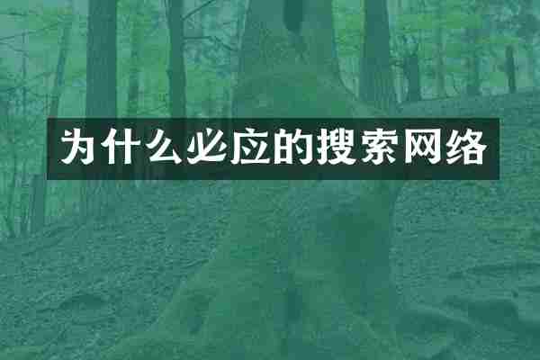 为什么必应的搜索网络