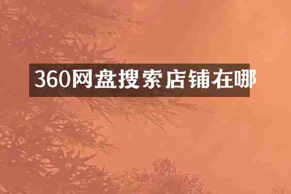 360网盘搜索店铺在哪
