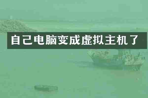 自己电脑变成虚拟主机了