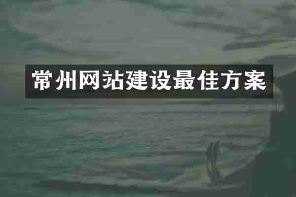 常州网站建设最佳方案