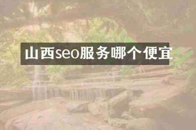 山西seo服务哪个便宜