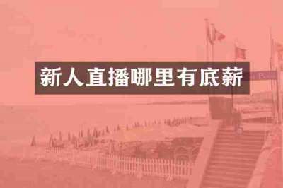 新人直播哪里有底薪