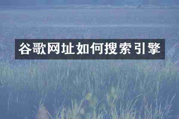谷歌网址如何搜索引擎