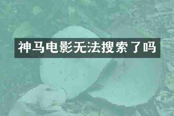 神马电影无法搜索了吗