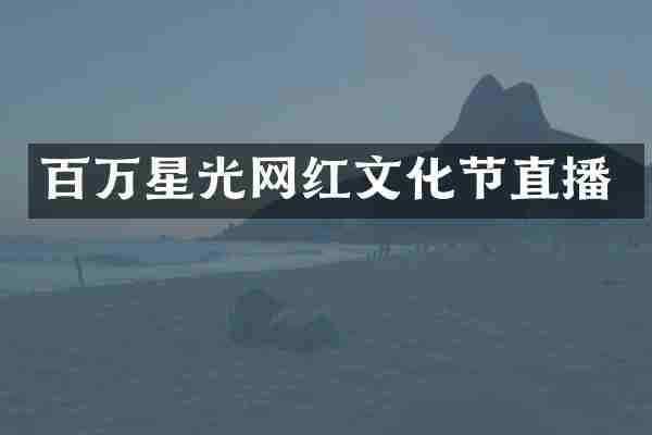 百万星光网红文化节直播
