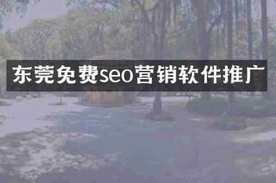 东莞免费seo营销软件推广