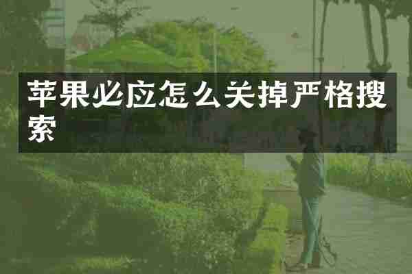 苹果必应怎么关掉严格搜索