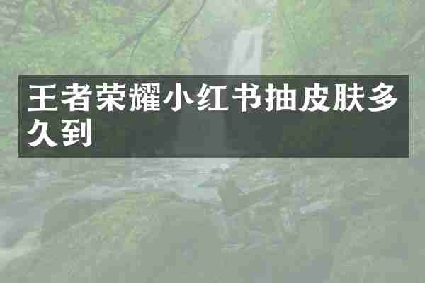王者荣耀小红书抽皮肤多久到