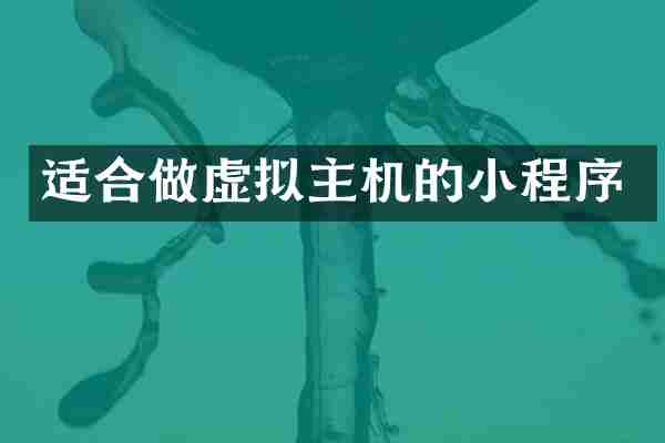 适合做虚拟主机的小程序