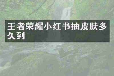 王者荣耀小红书抽皮肤多久到