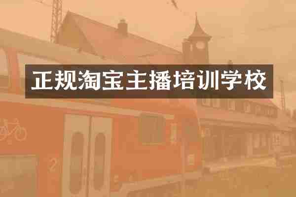 正规淘宝主播培训学校