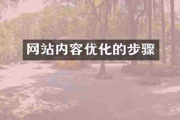 网站内容优化的步骤