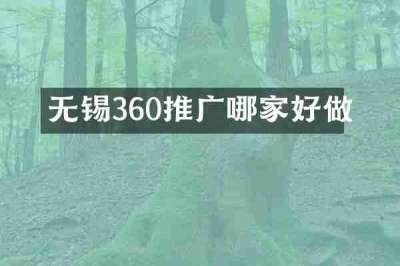 无锡360推广哪家好做