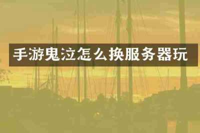 手游鬼泣怎么换服务器玩