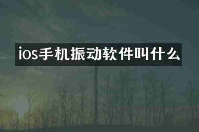 ios手机振动软件叫什么