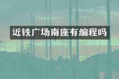 近铁广场南座有编程吗