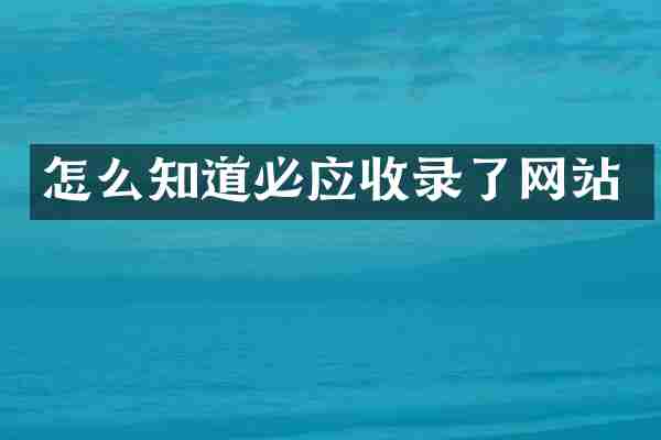 怎么知道必应收录了网站