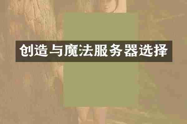 创造与魔法服务器选择